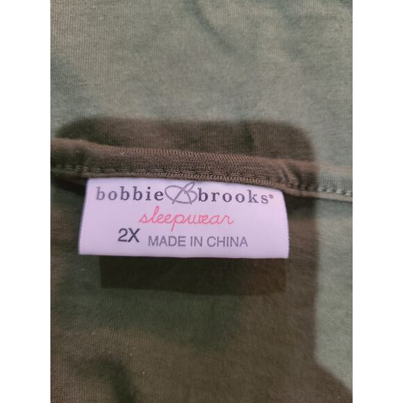 Bobbie brooks 2x women's green "wild" sleepwear tee with sequins - Picture 4 of 7